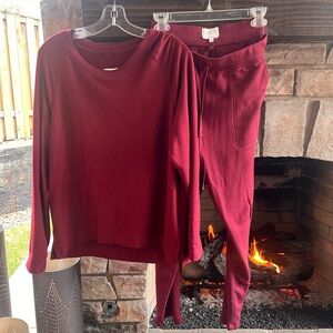 Lou & Grey Signature Soft Burgundy Lounge Set Large